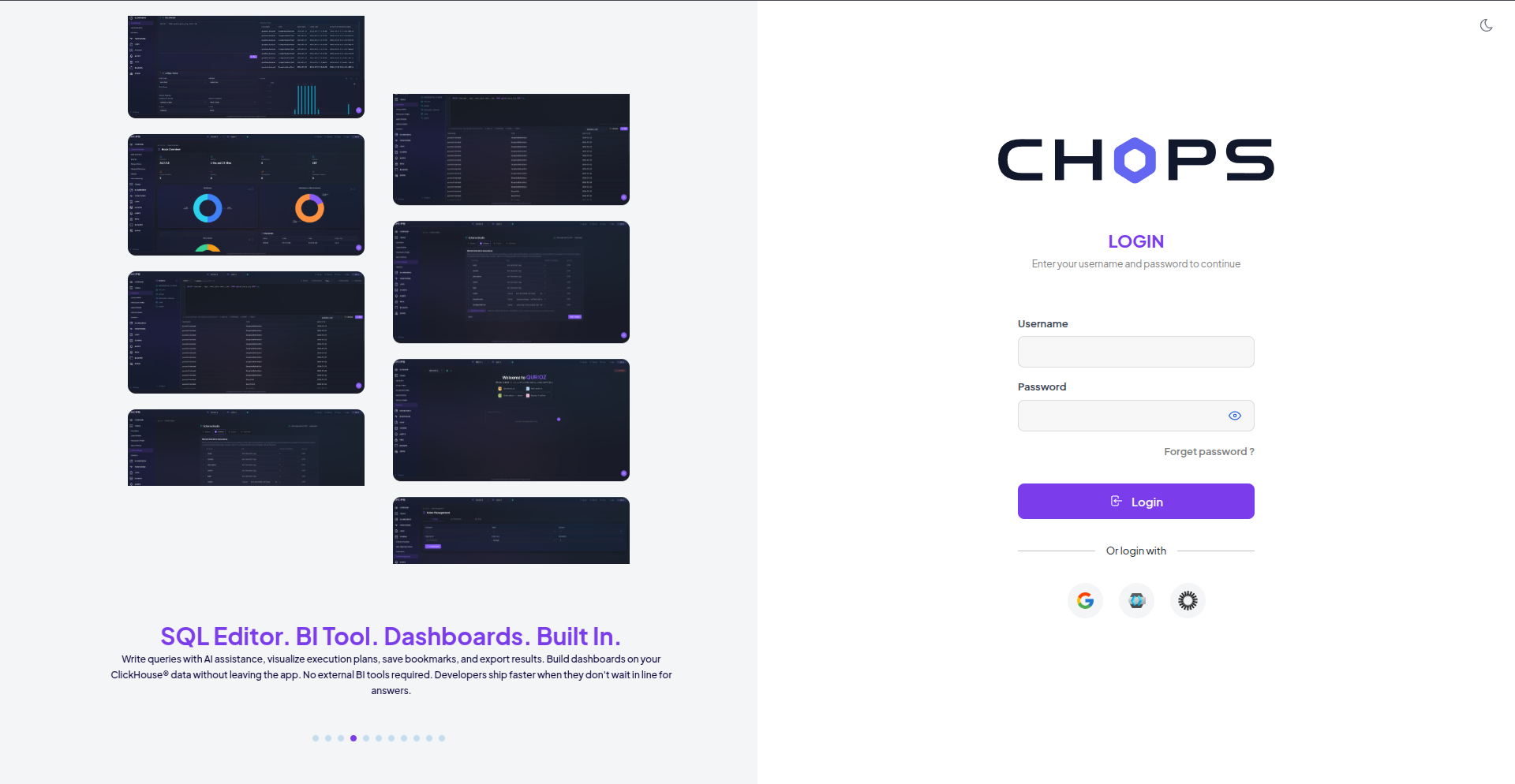CH-OPS Login Page