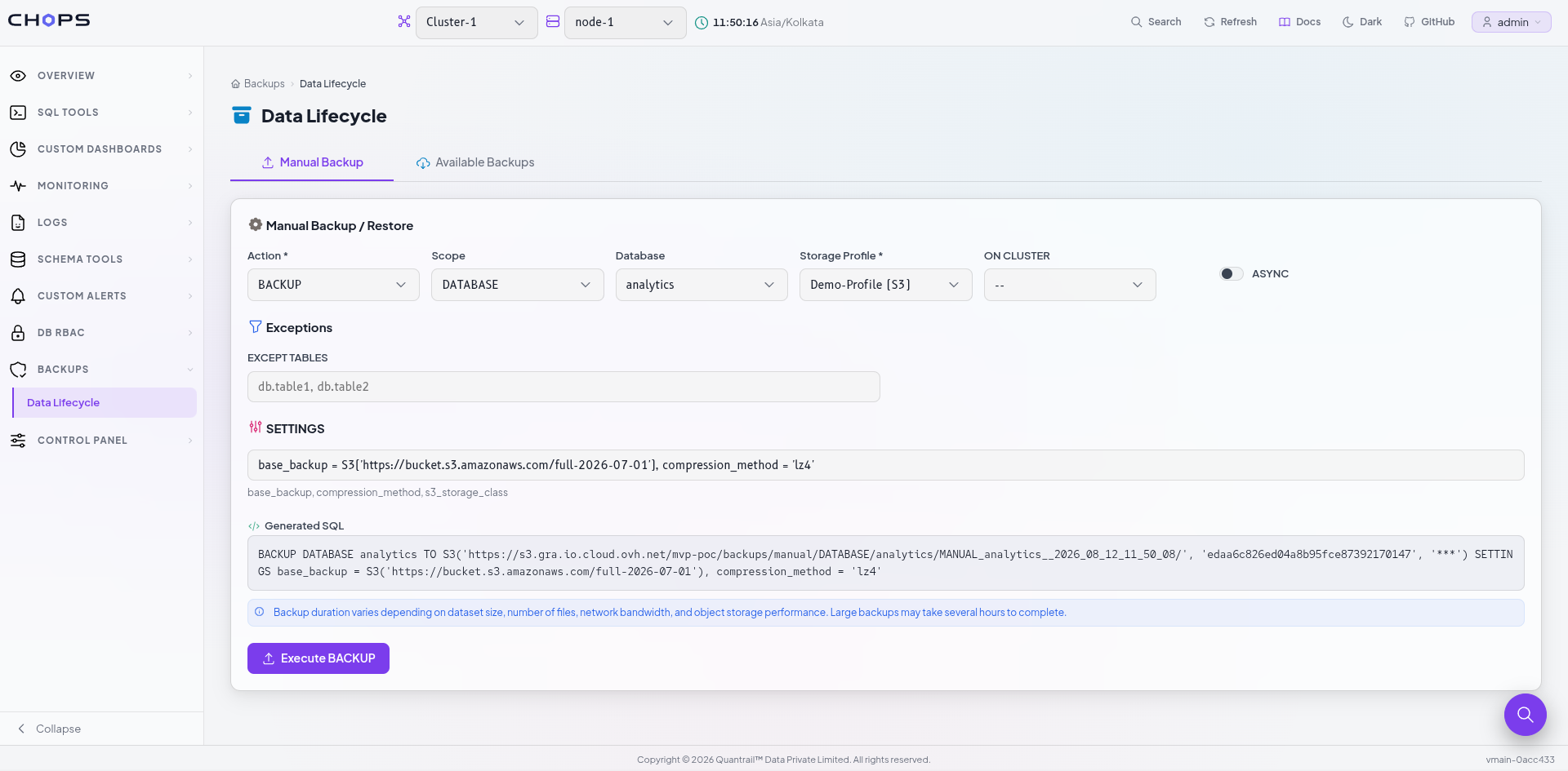 Previous Distributed Execution